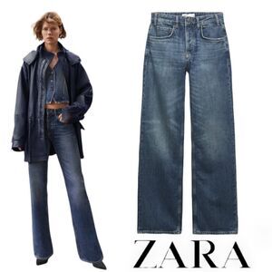 ZARA | Wash Blue | THE HIGH WAIST STRAIGHT LEG ZW JEANS